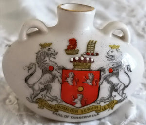 Antique W.H. Goss ~ Sunderland Bottle ~ Earl of Tankerville