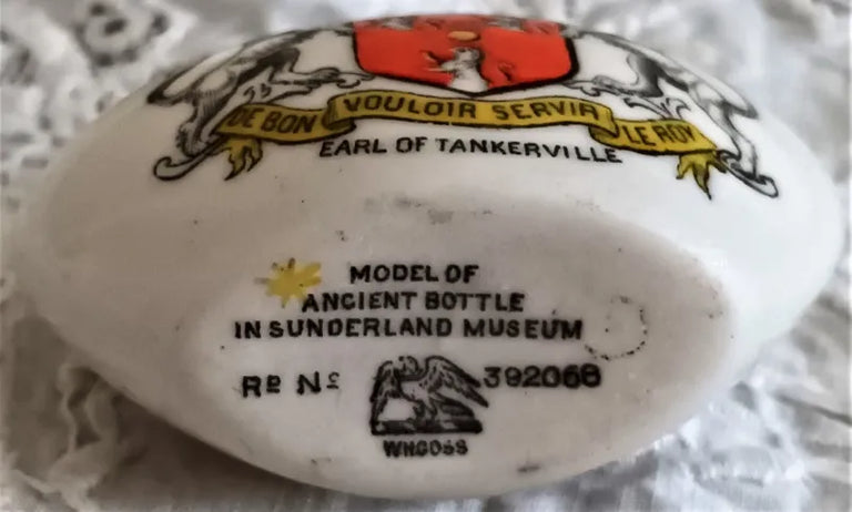 Antique W.H. Goss ~ Sunderland Bottle ~ Earl of Tankerville