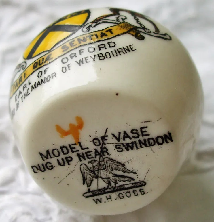 Antique W.H. Goss ~ Swindon Vase ~ A.C.C. No. 268 ~ Earl of Orford Lord of the Manor of Weybourne