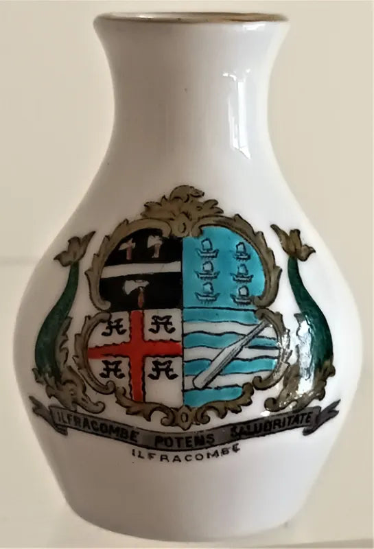 Antique W.H. Goss ~ Swindon Vase ~ Ilfracombe