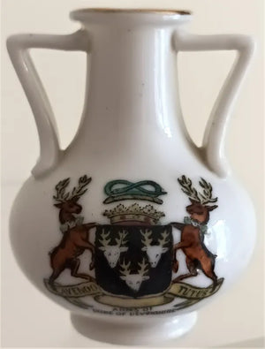 Antique W.H. Goss ~ Walmer Roman Vase ~ Arms of Duke of Devonshire