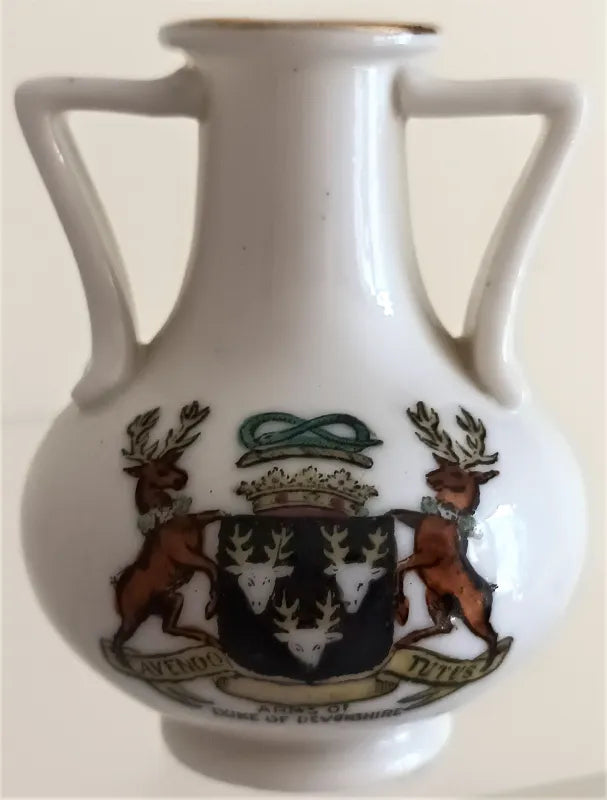Antique W.H. Goss ~ Walmer Roman Vase ~ Arms of Duke of Devonshire