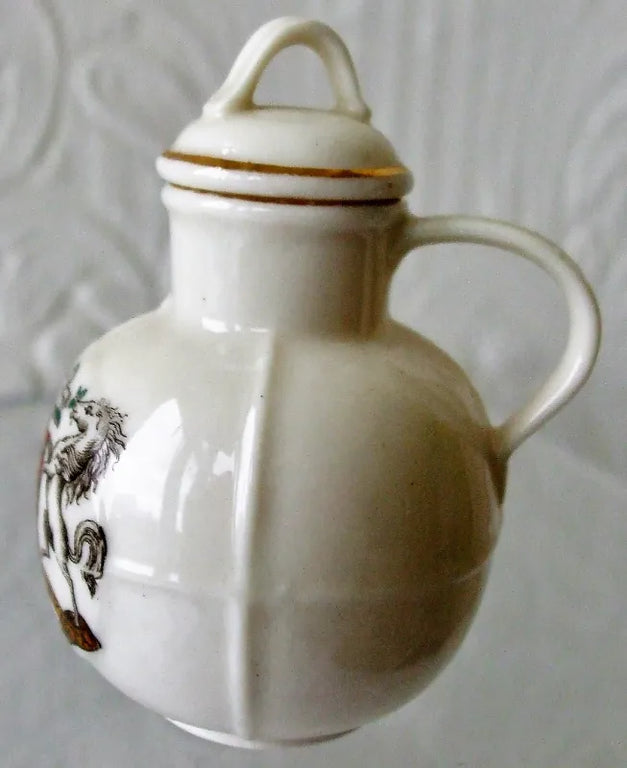 Antique W.H. Goss ~ Welsh Milk Can and Lid ~ A.C.C. No. 287 ~ Duke of Norfolk
