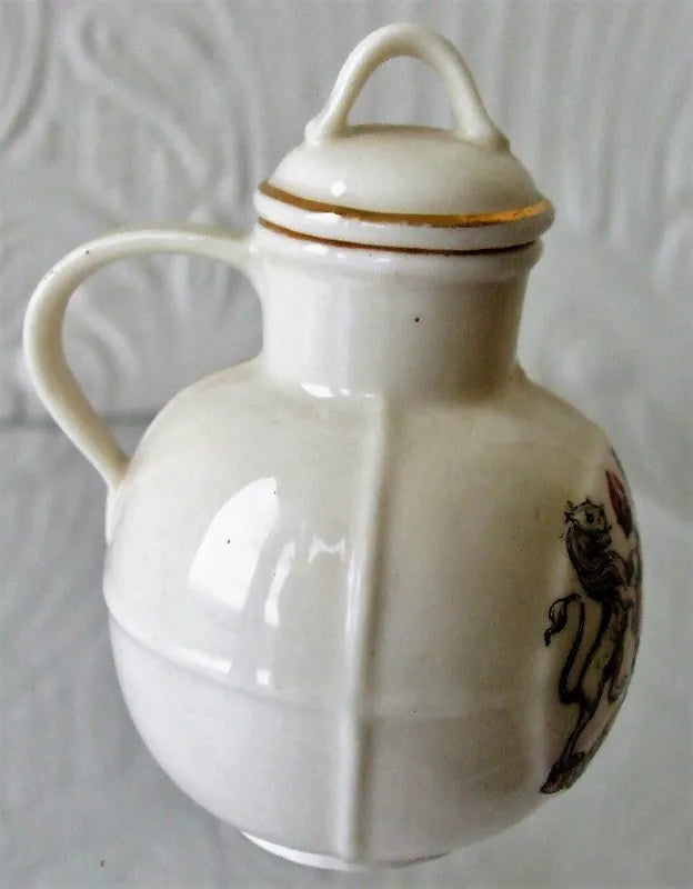 Antique W.H. Goss ~ Welsh Milk Can and Lid ~ A.C.C. No. 287 ~ Duke of Norfolk