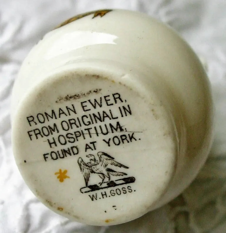 Antique W.H. Goss ~ York Roman Ewer ~ A.C.C. No. 306a ~ City of York ~ * MATCHING ARMS *