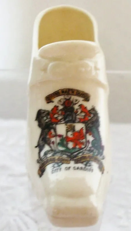Antique W.H. Goss ~ Lancashire Clog ~ A.C.C. No. 317 ~ City of Cardiff