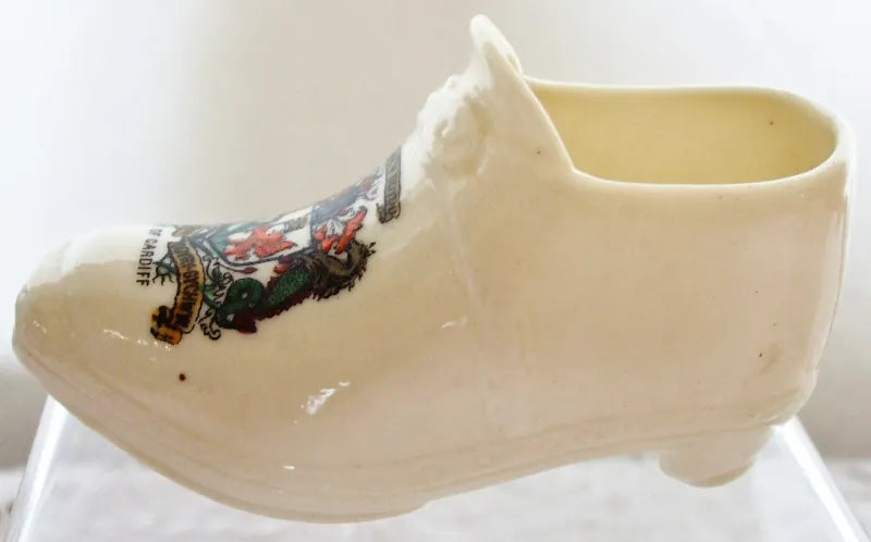 Antique W.H. Goss ~ Lancashire Clog ~ A.C.C. No. 317 ~ City of Cardiff