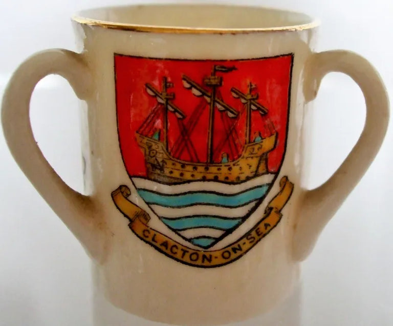 Antique W.H. Goss ~ Fairy Tyg ~ A.C.C. No. 475 ~ Essex ~ Clacton-on-Sea ~ H.M. Queen Victoria