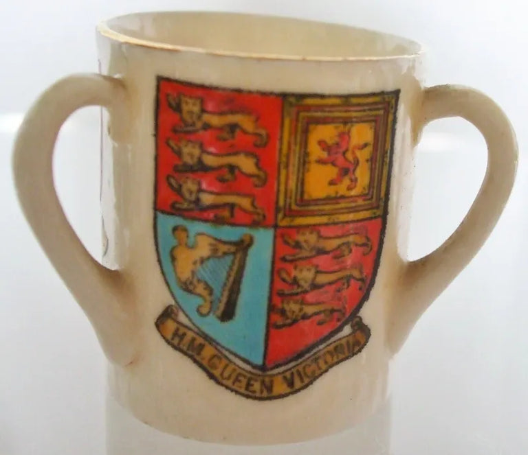 Antique W.H. Goss ~ Fairy Tyg ~ A.C.C. No. 475 ~ Essex ~ Clacton-on-Sea ~ H.M. Queen Victoria