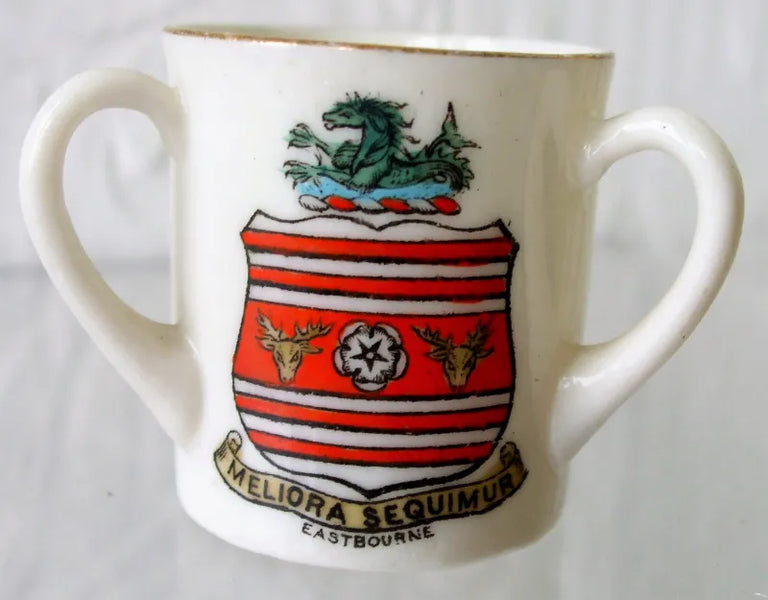 Antique W.H. Goss ~ Fairy Tyg ~ A.C.C. No. 475 ~ Sussex ~ Eastbourne ~ Pevensey