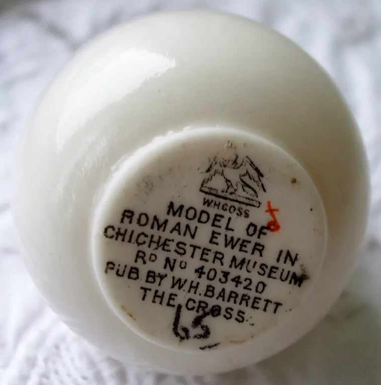 Antique W.H. Goss ~ Chichester Roman Ewer ~ A.C.C. No. 59 ~ Chichester ~ * MATCHING ARMS *