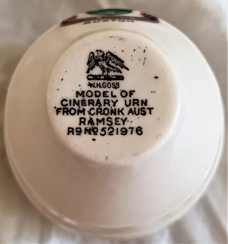 Antique W.H. Goss ~ Ramsey Cronk Aust Cinerary Urn ~ Buxton