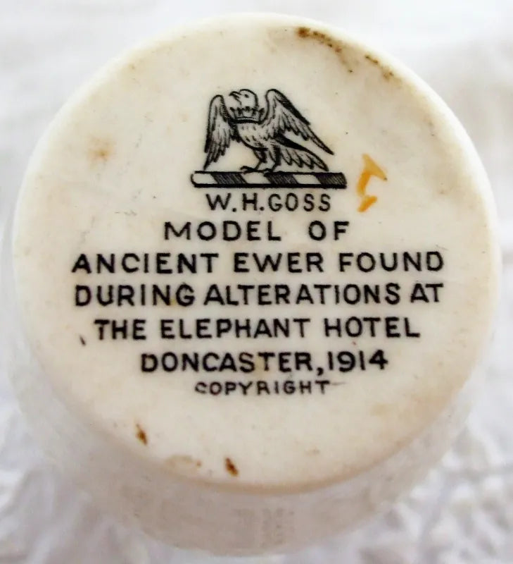 Antique W.H. Goss ~ Doncaster Ewer ~ A.C.C. No. 85 ~ Swanage