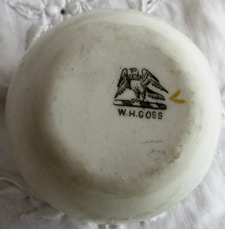 Antique W.H. Goss ~ Fairy Ball Vase ~ Crinkle Top ~ Southwark Cathedral