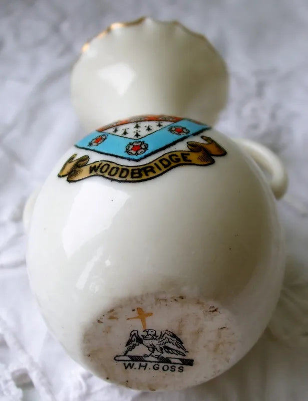 Antique W.H. Goss ~ Fairy Trumpet-top Vase, Crinkle top ~ Woodbridge