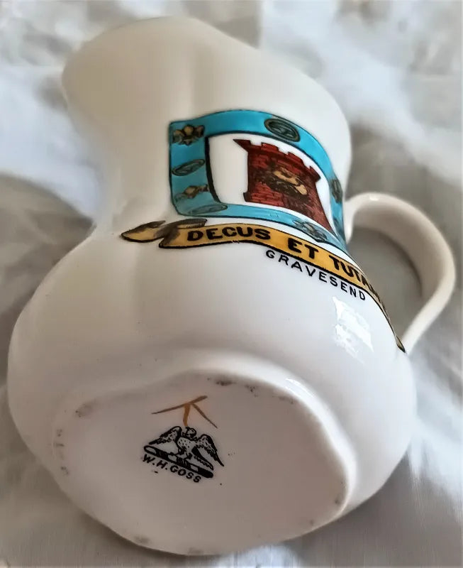 Antique W.H. Goss ~ High Melon Milk Jug ~ Gravesend