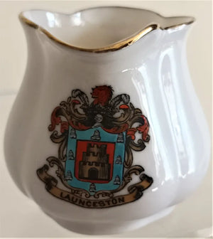 Antique W.H. Goss ~ Low Melon Cream Jug ~ Launceston