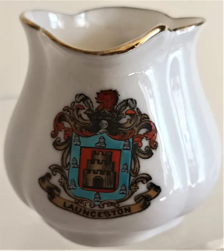 Antique W.H. Goss ~ Low Melon Cream Jug ~ Launceston