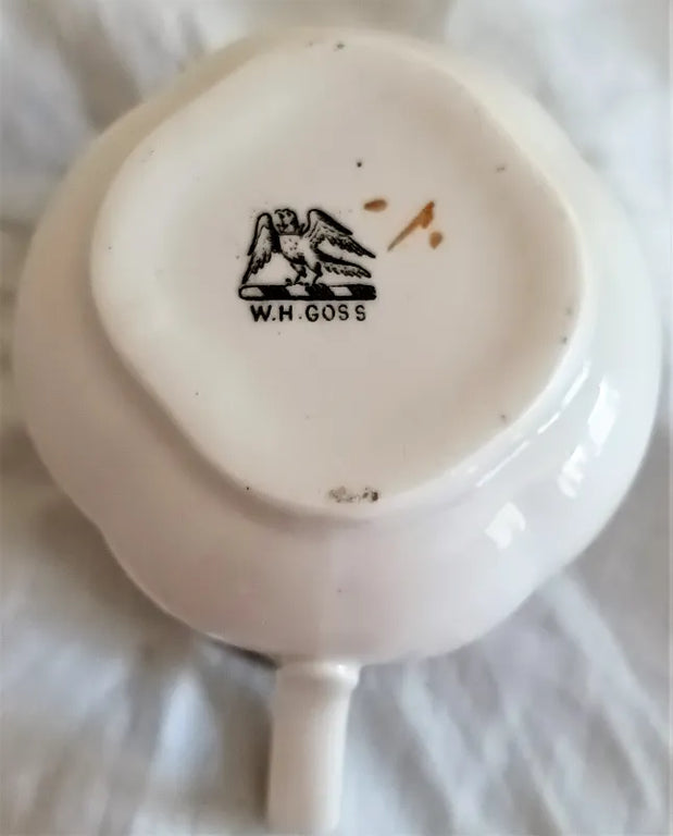 Antique W.H. Goss ~ Low Melon Cream Jug ~ Launceston