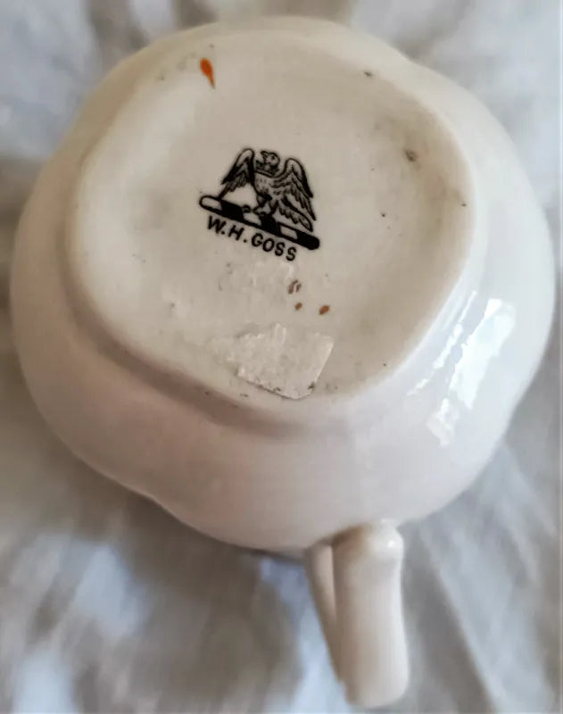 Antique W.H. Goss ~ Low Melon Cream Jug ~ Shanklin