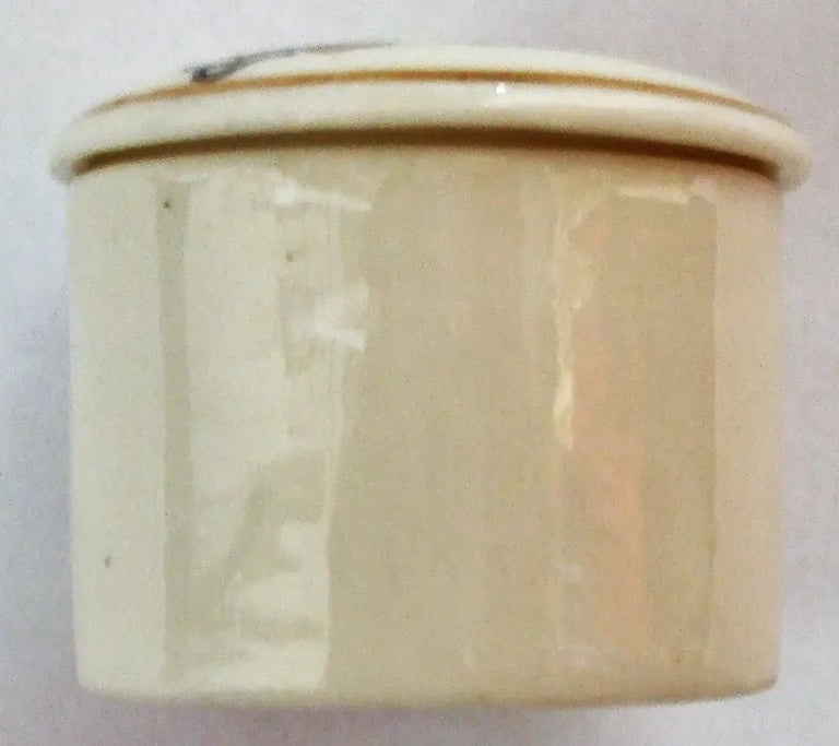Antique W.H. Goss ~ Cylinder Lip Salve Pot and Cover ~ Manchester
