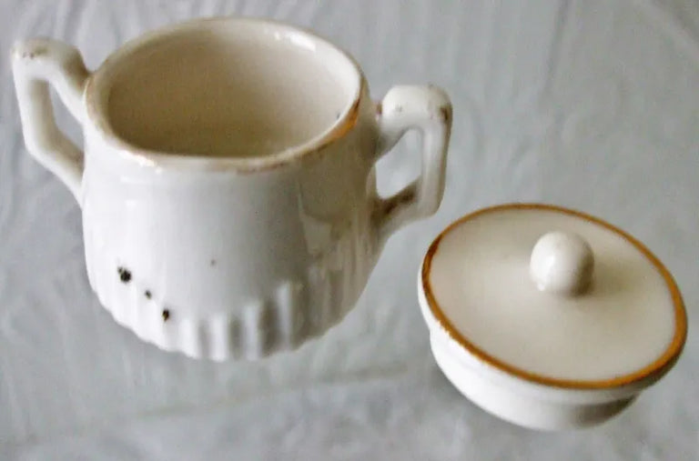 Antique W.H. Goss ~ Sugar Basin and Cover ~ Royal Arms