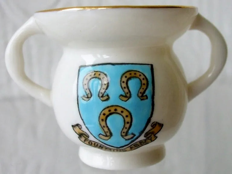 Antique W.H. Goss ~ Fountains Abbot's Cup ~ A.C.C. No. 117 ~ Fountains Abbey  * MATCHING ARMS *