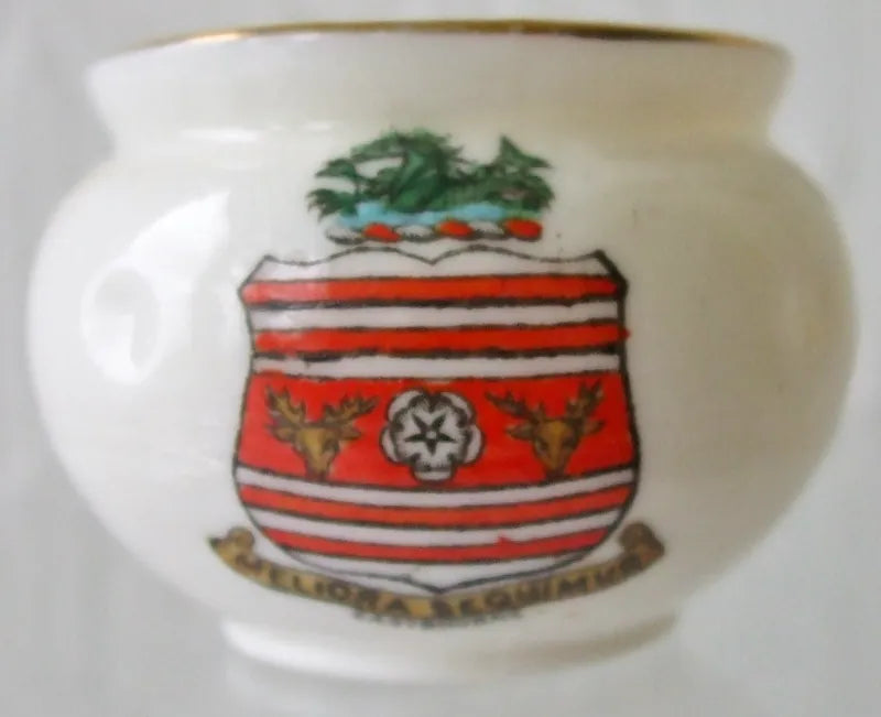 Antique W.H. Goss ~ Glastonbury Terracotta Bowl ~ A.C.C. No. 123 ~ Eastbourne