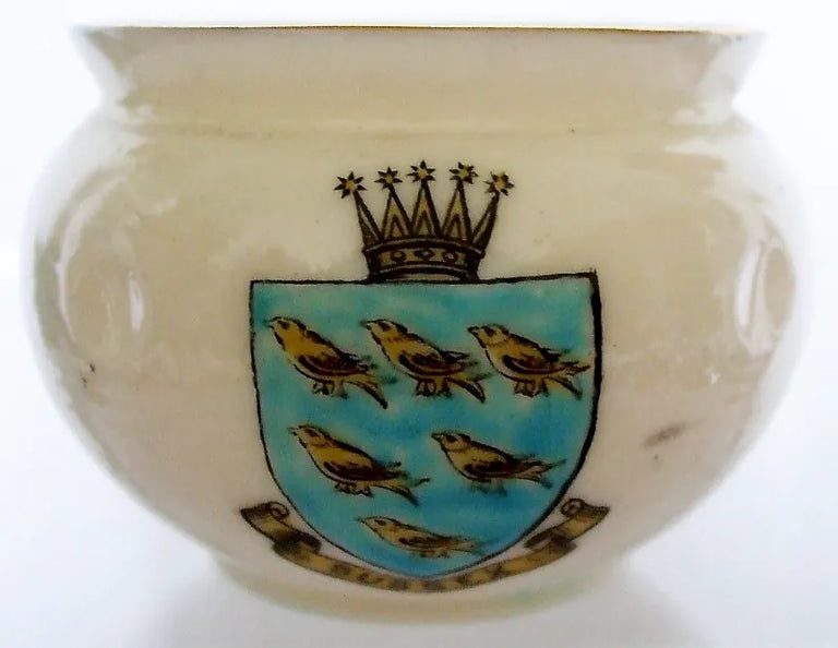 Antique W.H. Goss ~ Glastonbury Terracotta Bowl ~ A.C.C. No. 123 ~ Sussex