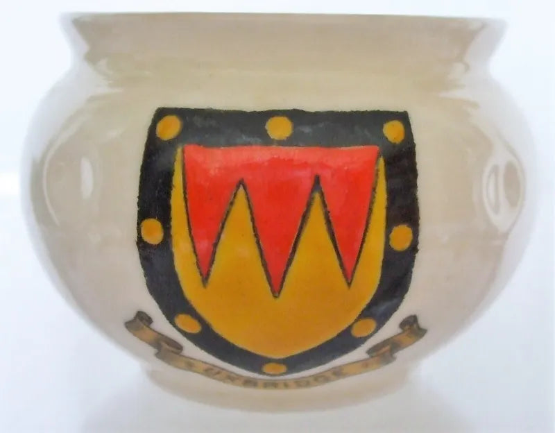 Antique W.H. Goss ~ Glastonbury Terracotta Bowl ~ A.C.C. No. 123 ~ Uxbridge