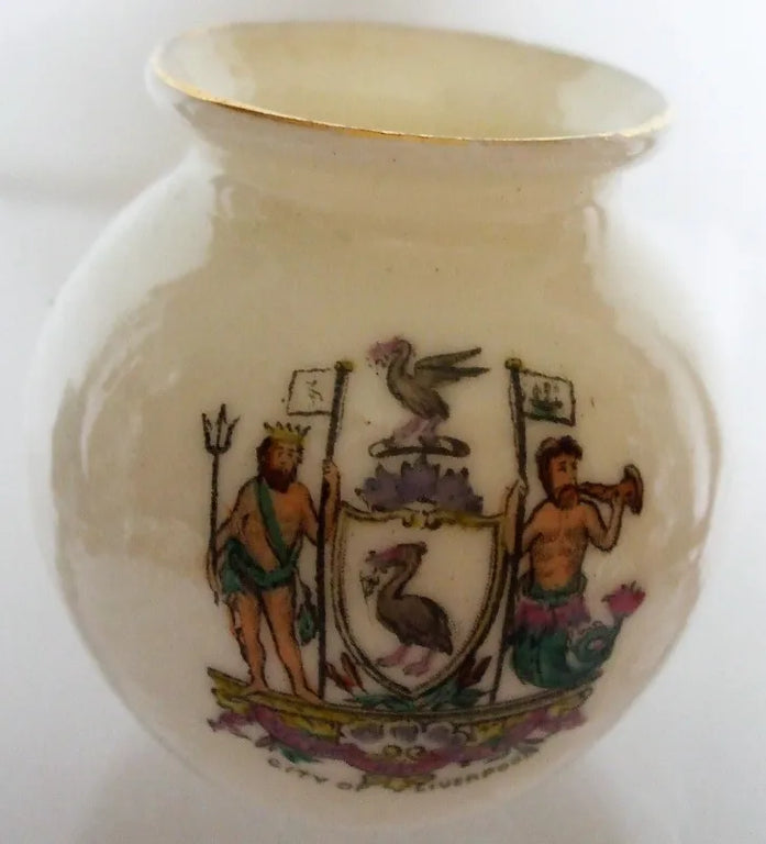 Antique W.H. Goss ~ Glastonbury Vase ~ A.C.C. No.127 ~ City of Liverpool