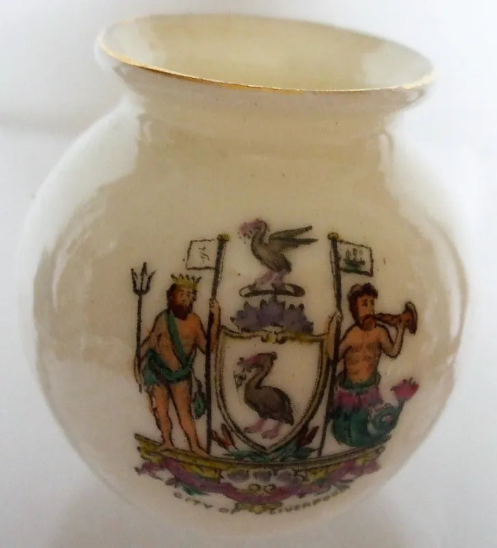 Antique W.H. Goss ~ Glastonbury Vase ~ A.C.C. No.127 ~ City of Liverpool