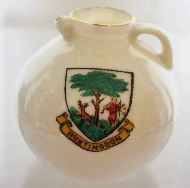 Antique W.H. Goss ~ Gloucester Jug ~ A.C.C. No. 129 ~ Huntingdon