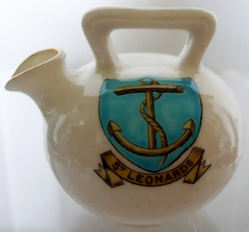 Antique W.H. Goss ~ Hastings Kettle ~ A.C.C. No. 140 ~ St. Leonards