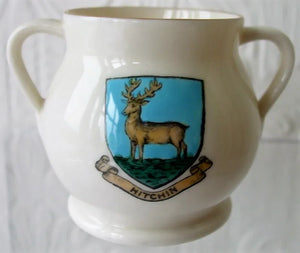 Antique W.H. Goss ~ Hitchin Posset Cup ~ A.C.C. No. 149 ~ Hitchin ~ * MATCHING ARMS *