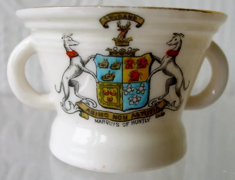Antique W.H. Goss ~ Hythe Cromwellian Mortar ~ A.C.C. No. 153 ~ Marquis of Huntly