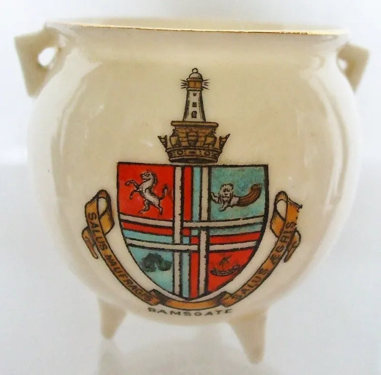 Antique W.H. Goss ~ Irish Bronze Pot ~ A.C.C. No. 158 ~ Ramsgate