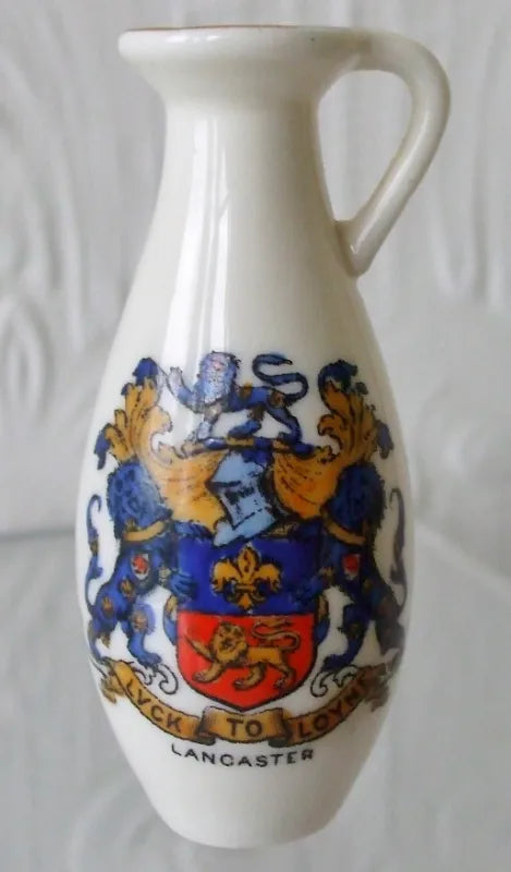 Antique W.H. Goss ~ Lancaster Jug ~ A.C.C. No. 166 ~ Lancaster ~ * MATCHING ARMS *