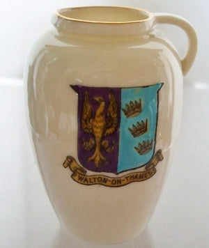 Antique W.H. Goss ~ Leiston Abbey Pitcher ~ A.C.C. No. 174 ~Walton-on-Thames