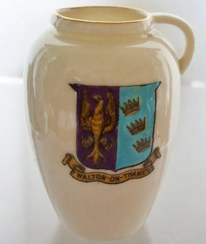 Antique W.H. Goss ~ Leiston Abbey Pitcher ~ A.C.C. No. 174 ~Walton-on-Thames