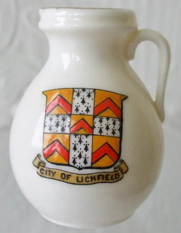 Antique W.H. Goss ~ Lichfield Jug ~ A.C.C. No. 178 ~ City of Lichfield ~ * MATCHING ARMS *