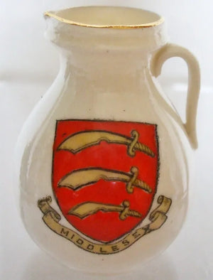 Antique W.H. Goss ~ Lichfield Jug ~ A.C.C. No. 178 ~ Middlesex