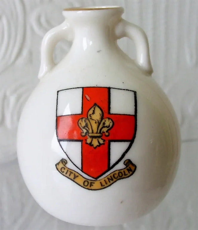 Antique W.H. Goss ~ Lincoln Vase ~ A.C.C. No. 180 ~ City of Lincoln ~ * MATCHING ARMS *