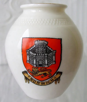 Antique W.H. Goss ~ Norwich Urn ~ A.C.C. No. 213 ~ Norwich ~ Norwich Priory ~ * MATCHING ARMS *