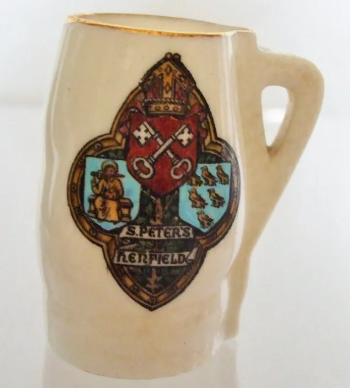 Antique W.H. Goss ~ Salisbury Leather Jack ~ A.C.C. No. 250 ~ St. Peter's Henfield