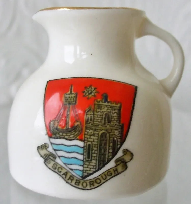 Antique W.H. Goss ~ Scarborough Jug ~ A.C.C. No. 253 ~ Scarborough ~ * MATCHING ARMS *