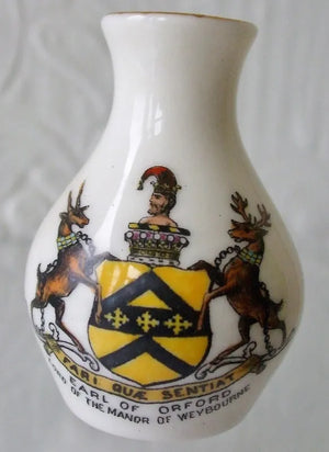 Antique W.H. Goss ~ Swindon Vase ~ A.C.C. No. 268 ~ Earl of Orford Lord of the Manor of Weybourne