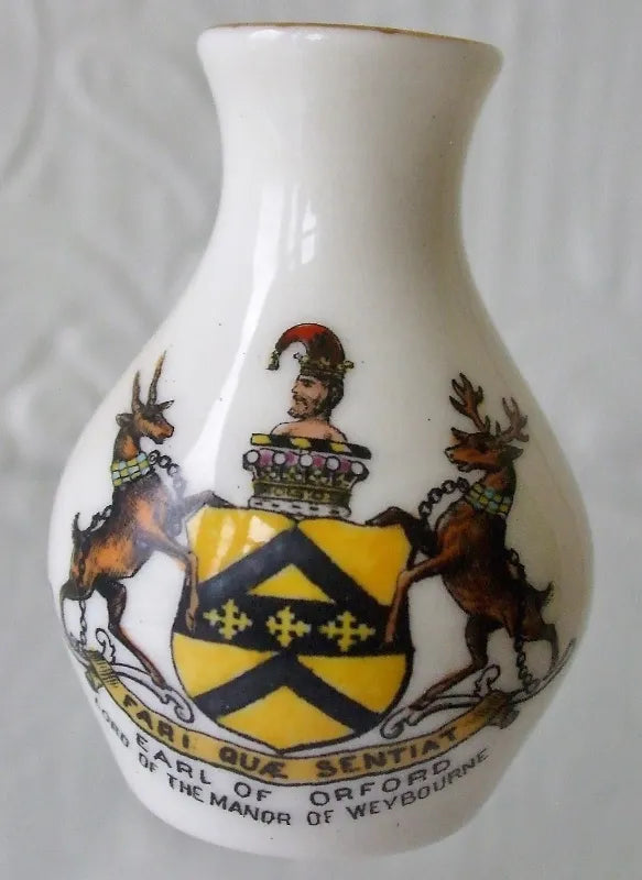 Antique W.H. Goss ~ Swindon Vase ~ A.C.C. No. 268 ~ Earl of Orford Lord of the Manor of Weybourne