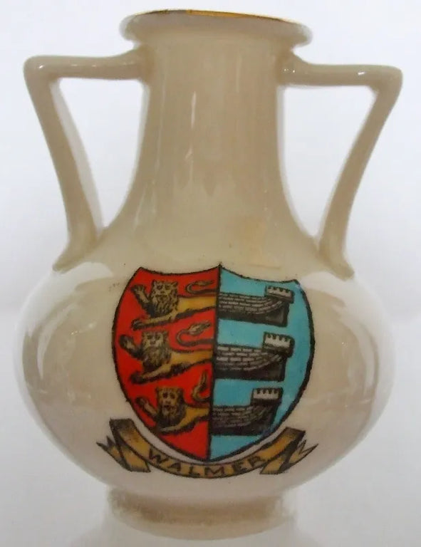 Antique W.H. Goss ~ Walmer Roman Vase ~ A.C.C. No. 280 ~ Walmer ~ * MATCHING ARMS *