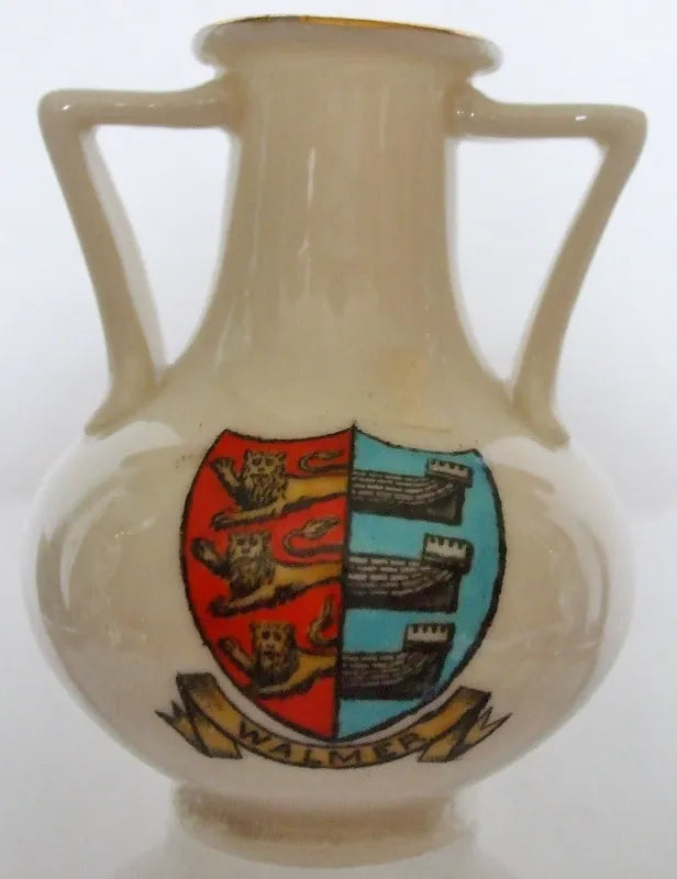 Antique W.H. Goss ~ Walmer Roman Vase ~ A.C.C. No. 280 ~ Walmer ~ * MATCHING ARMS *